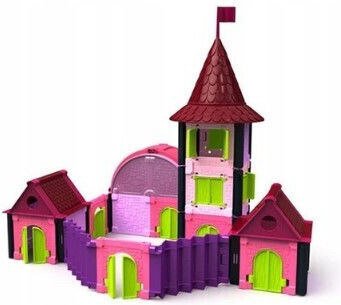 Modulares Miniatur-Spaßspielzeug Märchenschloss 85 Stück + 2 Figuren