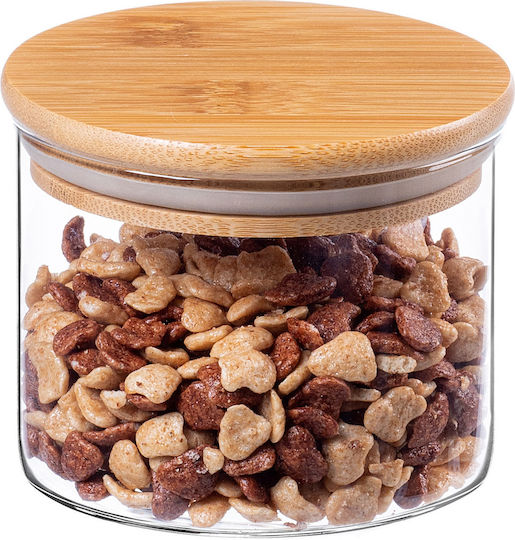 Kadax Set of 3 Glass Transparent Cereal Jars with Lid 550ml 3 Pieces