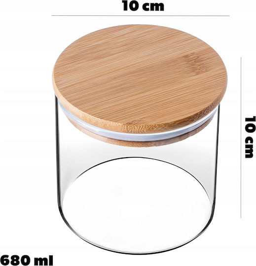 Kadax Kadax Lebensmittelgläser & Behälter Getreideglas mit Deckel Transparentes Glas 680ml