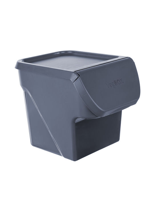 Kadax General Use Vase with Plastic Grey Lid 26.5x26x33cm 1 Pieces