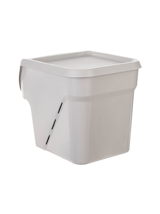 Kadax Vază De Utilizare Generală Cu Capac Plastic Alb 26.5x26x33cm 1 Bucată