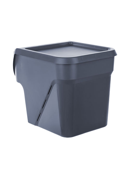 Kadax General Use Vase with Plastic Grey Lid 26.5x26x33cm 1 Pieces