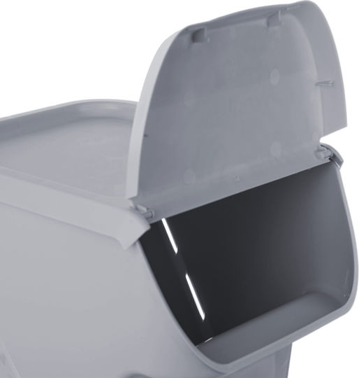 Kadax Vază Utilizare Generală Cu Capac Plastic Gri 26.5x26x33cm