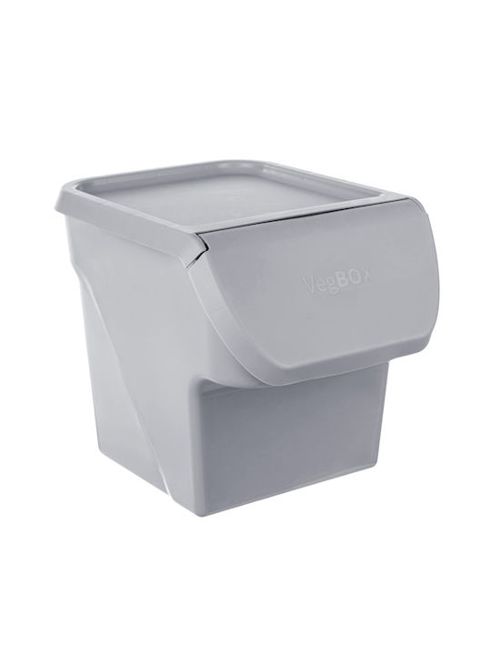 Kadax General Use Vase with Lid Plastic Gray 26.5x26x33cm