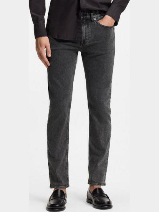 Delaware Ανδρικό Παντελόνι Τζιν με Slim Εφαρμογή Dark Grey