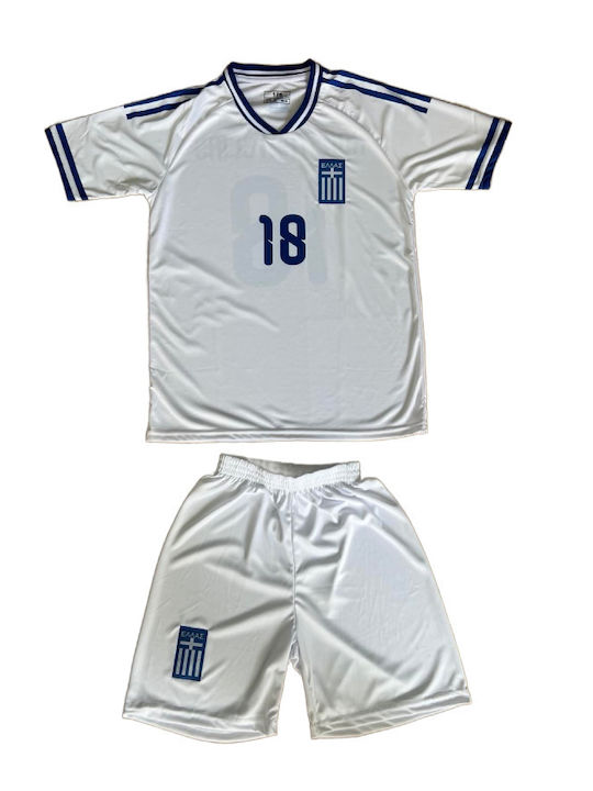 Kinder Fußballset Konstanttelias Nationalmannschaft Griechenland 2026 Weiß Balón De Oro Unisex Kinder Ab150