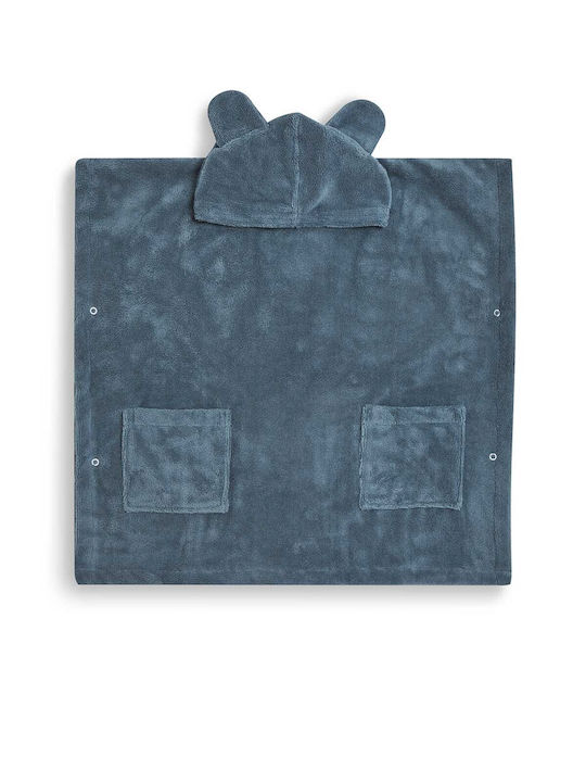 Cannon Kid's Poncho Bathrobe 5-10 E Nile Blue