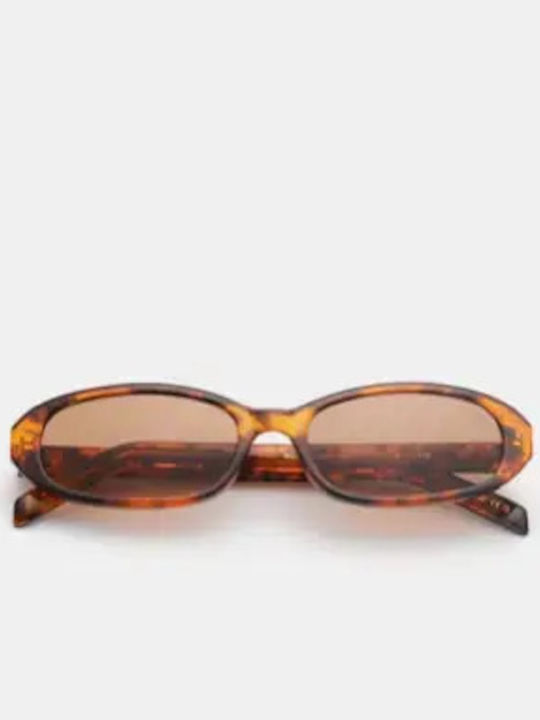 A.Kjaerbede Unisex Sunglasses With Brown Tartaruga Frame And Brown Lens KL2415-002