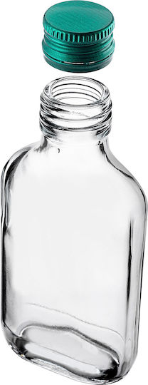Flask Bottle 100ml Green Cap 10 Pcs