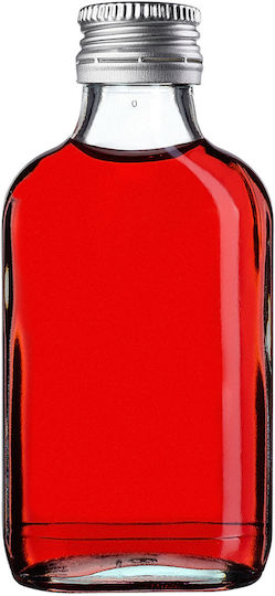 100ml Flask Bottle Silver Cap 1 Pc