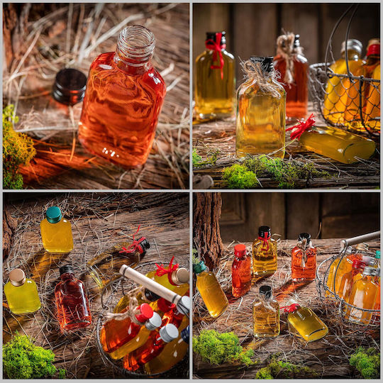 Flask Bottle 100ml Green Cap 10 Pcs