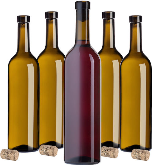 Wine Bottle Cork Bordeaux 0.75l 750ml Glass Bottles Wine Cider
