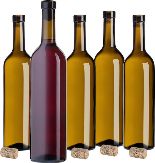 Wine Bottle Cork Bordeaux 0.75l 750ml Glass Bottles Wine Cider