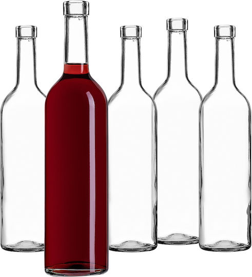 10 Pcs Glass Wine Bottles 750 Ml 0.75 L Bordeaux Wine Liqueur Alcohol