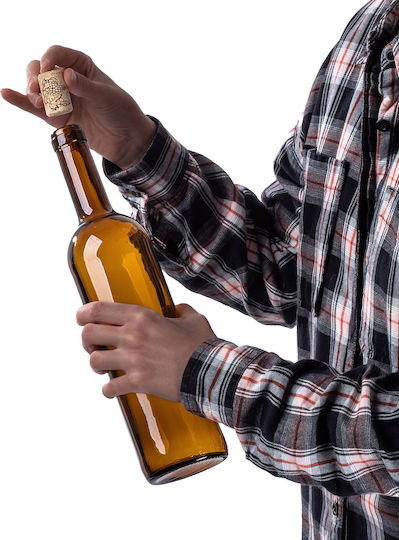 10 Pcs Glass Bottles Wine Liqueur Wine Bottle 0.75l 750ml + Stoppers