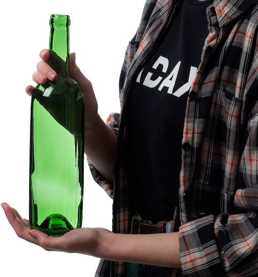Wine Liqueur Bottles Bordeaux 0.75 L 750ml Green Bottle Wine Cider