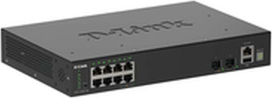 D-Link DGS-1530-10/E L2 Schalter mit 8 Gigabit Ethernet-Ports und 2 SFP-Ports