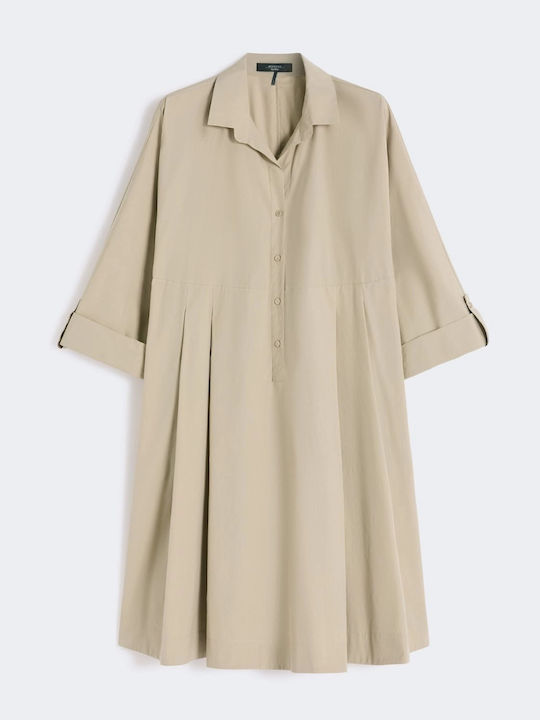 Summer Mini Shirt Dress Sand