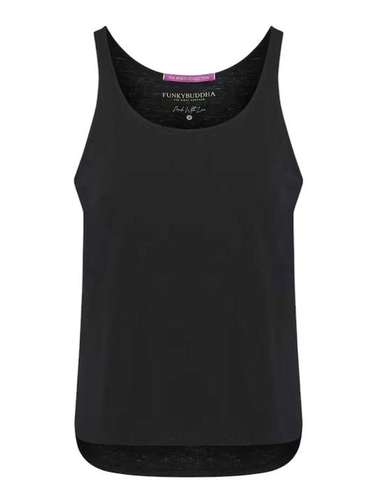 Women's Blouse Cotton Sleeveless Black