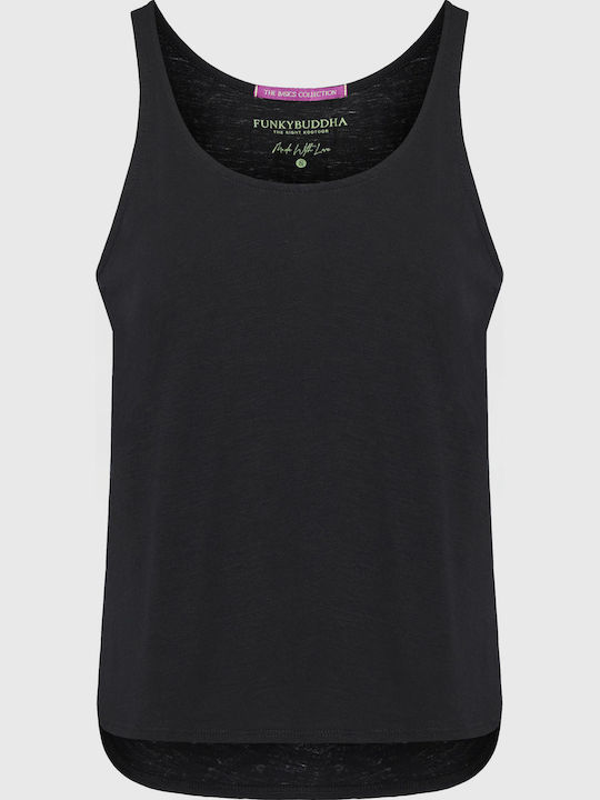 Women's Blouse Cotton Sleeveless Black