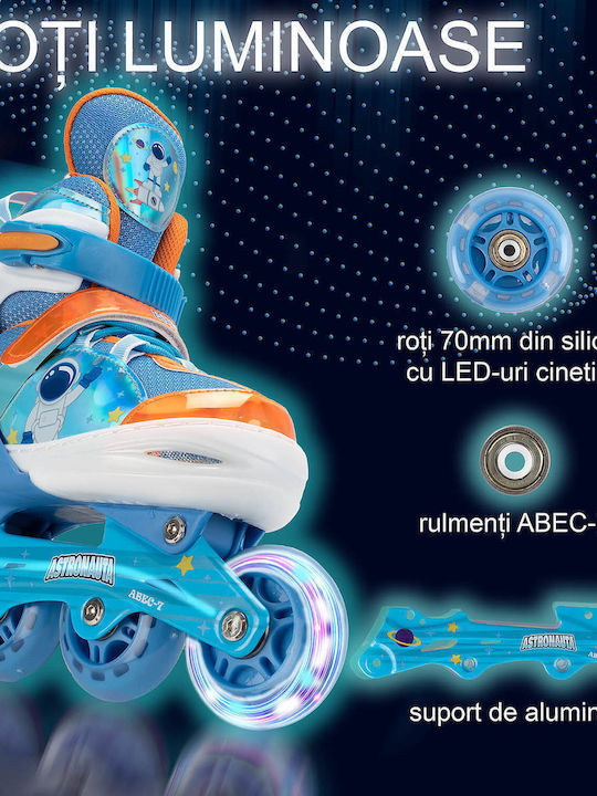 Action One Adult Kids Adjustable Inline Roller Set Astro Space M 35-38 Blue