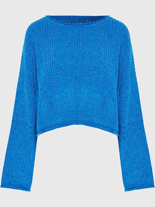 Damen Langarm Pullover Blau