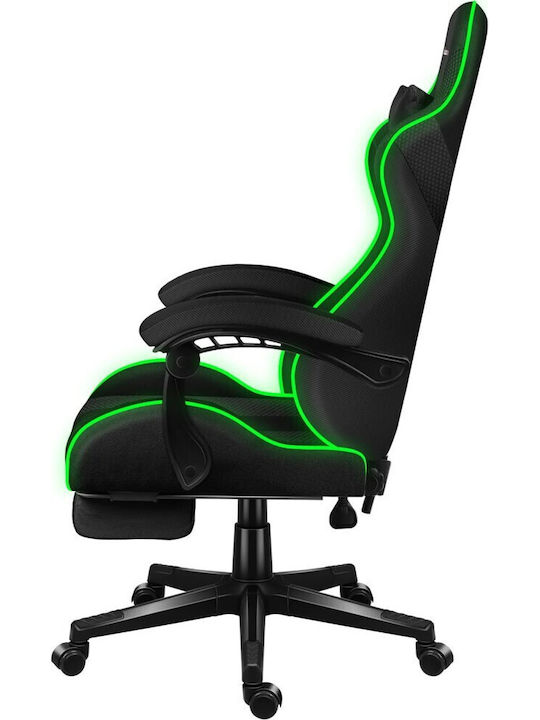 Huzaro Force 4.7 Artificial Leather Gaming Chair with RGB Lighting and Footrest Grey Mesh