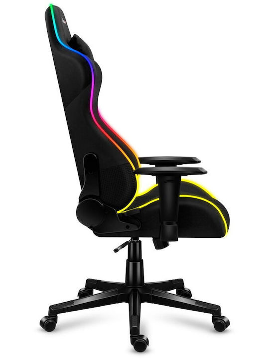 Huzaro Force 6.2 Mesh Fabric Gaming Chair with Adjustable Armrests and RGB Lighting Black