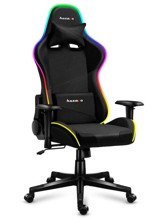 Huzaro Force 6.2 Mesh Fabric Gaming Chair with Adjustable Armrests and RGB Lighting Black