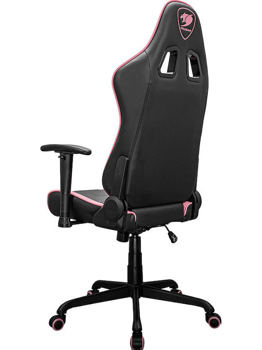 Cougar Armor Elite Καρέκλα Gaming Δερματίνης με Ρυθμιζόμενα Μπράτσα Ροζ