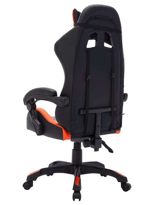 vidaXL 288002 Gaming Chair with Adjustable Armrests and RGB Lighting Orange/Black