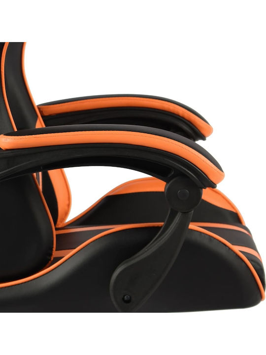 vidaXL Racing Геймърски стол с подлакътник Black/Orange Stripes