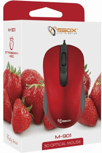 Sbox M-901 Ενσύρματο Ποντίκι Κόκκινο