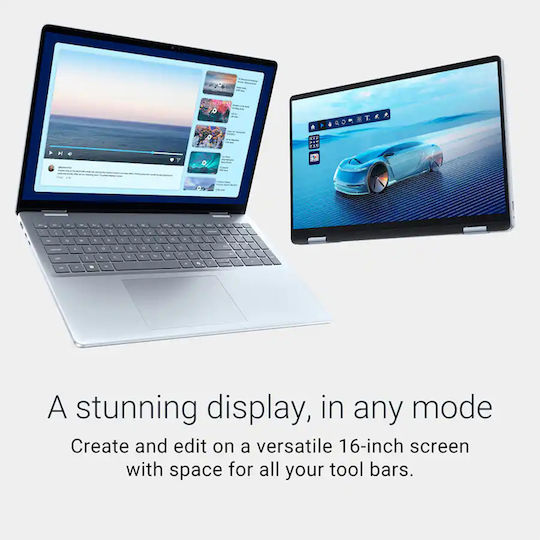 Dell 16 Plus 2-in-1 DB06250 16" FHD+ Touchscreen (Ultra 7-256V/16GB/1TB SSD/W11 Home) Ice Blue (US Keyboard)