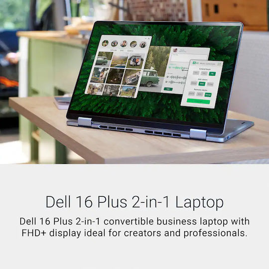 Dell 16 Plus 2-in-1 DB06250 16" FHD+ Touchscreen (Ultra 7-256V/16GB/1TB SSD/W11 Home) Ice Blue (US Keyboard)