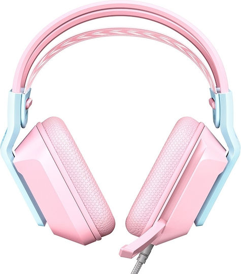 Onikuma X13 Over Ear Gaming Headset with 3.5mm / USB Connection Pink