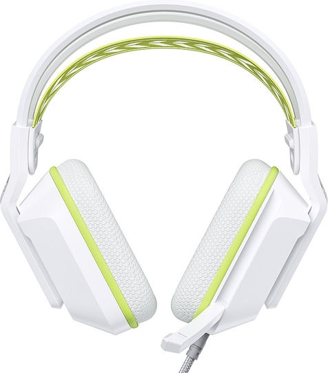 Onikuma X13 Over Ear Gaming Headset με σύνδεση 3.5mm / USB Λευκό