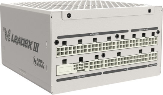 Super Flower Leadex III 1300W Sursă de Alimentare Albă Complet Modulară 80 Plus Gold