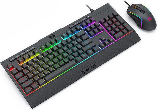 Redragon S151 Set Gaming Tastatur mit RGB-Beleuchtung & Maus (Englisch US)