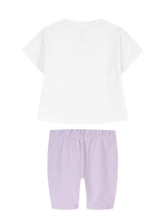 Energiers Kids Set with Leggings Summer 2 Pieces White