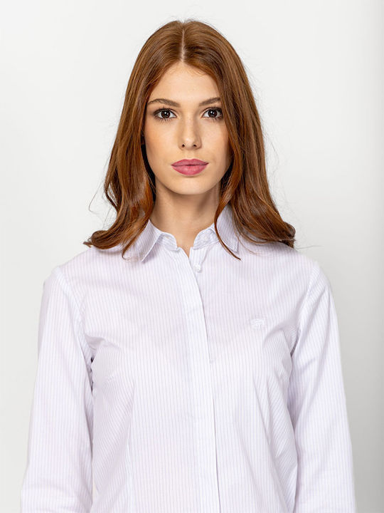 Long Sleeve Women's Shirt Striped Striped