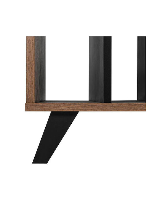 Rechteckiges Zentral Kaffeetisch Miami Holz mit Schubladen Schwarz M100xL64xH45cm