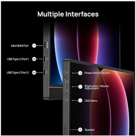 Arzopa Z1FC IPS HDR Tragbarer Monitor 16,1" FHD 1920x1080 144Hz Silber