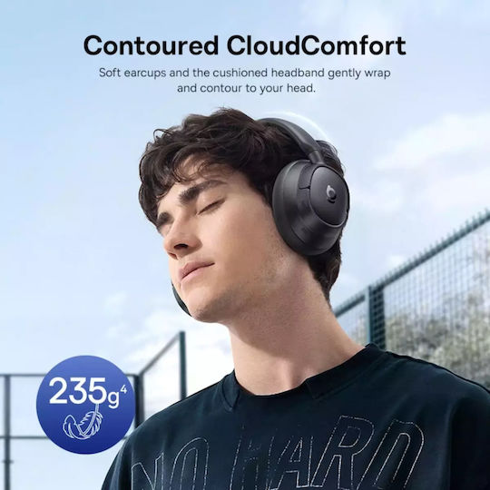 Baseus Bass BH1 NC Wireless Bluetooth Over Ear Headphones with 80 Hours Playing Time and Quick Charge Cosmic Black