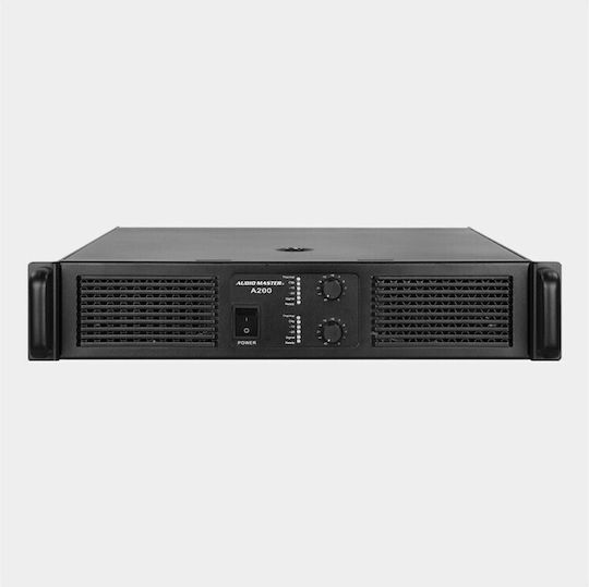 Audio Master A200 Commercial Power Amplifier 2 Channels 1000W/8Ω 2 Zone 375W/100V with Cooling System