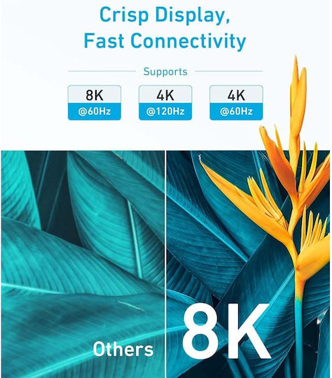 Anker HDMI 2.1 Ultra High Speed 48Gbps 4K 120Hz HDR VRR Cable HDMI Male - HDMI Male 1.8m Black