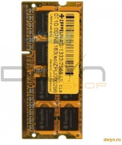 Zeppelin 4GB DDR3 RAM cu Viteză 1600 pentru Laptop