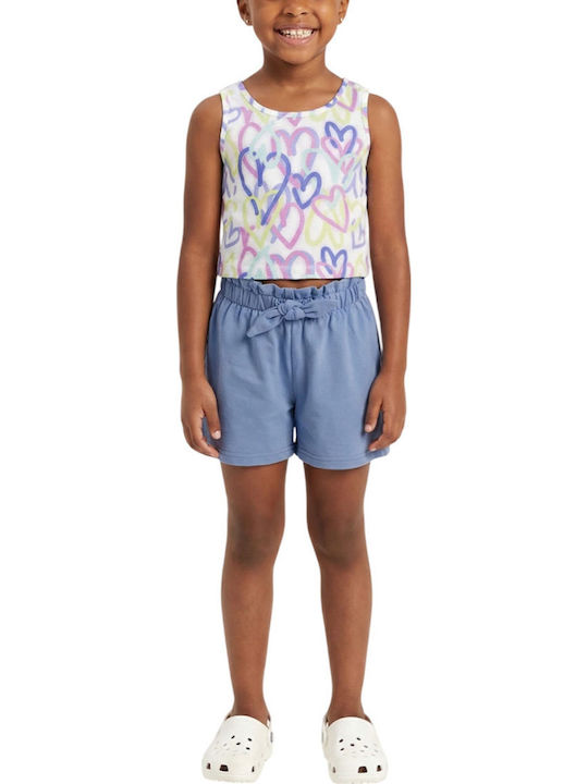 Kinderbekleidungsset mit Shorts Sommer 2 Stück Weiß