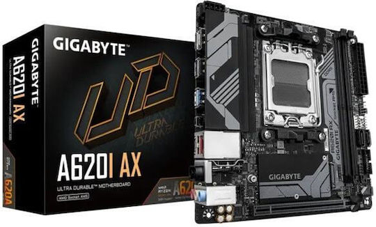 Gigabyte A620I AX rev. 1.0 Wi-Fi Motherboard Mini ITX with AMD AM5 Socket