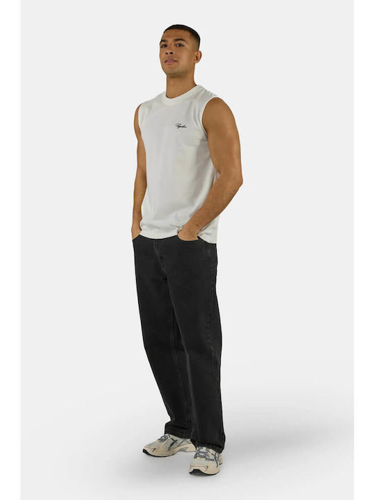 T-shirt Washed Warm White/black